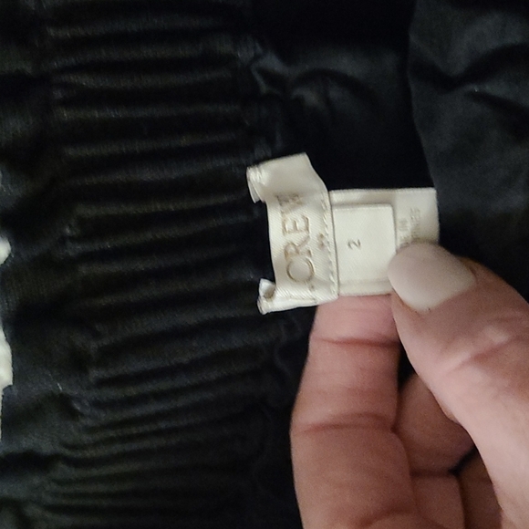 J. CREW SZ 2 linen black paperbag waist skirt WSK75 - Picture 2 of 4